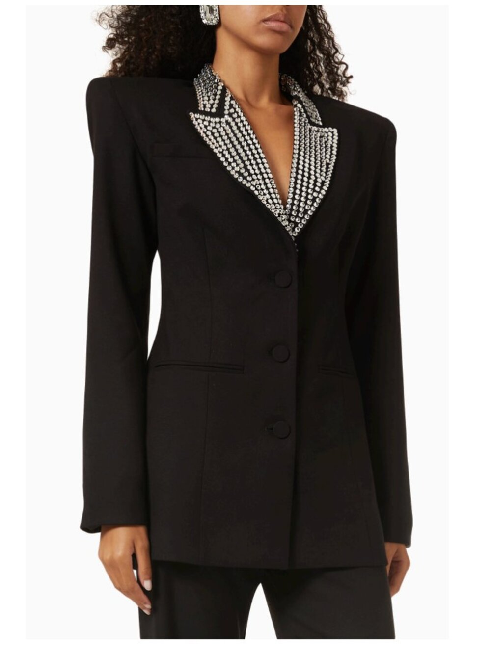 De La Vali Elvis Chrystal Diamante-embellished Suit Jacket Sz UK8/US 4 NWT